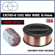 CO2 Mig Wire 0.8mm 5KG ER70S-6 **FREE 5PCS Cutting Disc 4"'**