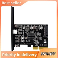 Driverless Expansion Adapter Card PCI-Express 4X to USB 3.2 G Gen 2X2 (20Gbps) ASM3242 Chipset Drive