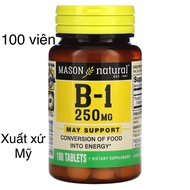 [USA] vitamin B1 250mg 100 tablets Mason Natural supplements vitamins for the body
