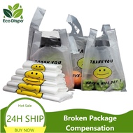 Thank You Plastic Bag Smiley Bag Plastic Sando Bags 450pcs Transparent with Handles Negosyo Supplies