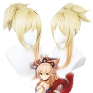 Gradient Blonde Cosplay Wig for Naganohara Yoimiya Genshin Impact Women Long Anime Natural Soft Part