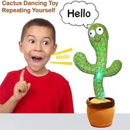 Cactus 120 Song Speaker Talking Usb Charging Voice Repeat Plush Cactu Dancer Toy Talk Plushie Stuffe