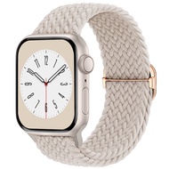 สายไนลอนถักสำหรับ Iwatch8/S9สายนาฬิกา Apple Applewatch7/6/Se/5/4/3/2สายนาฬิกาข้อมือ Apple สายรัดข้อมืออเนกประสงค์ S7กำไลบางตัวผู้และตัวเมีย38-41มม. หน้าปัด42-49MMG