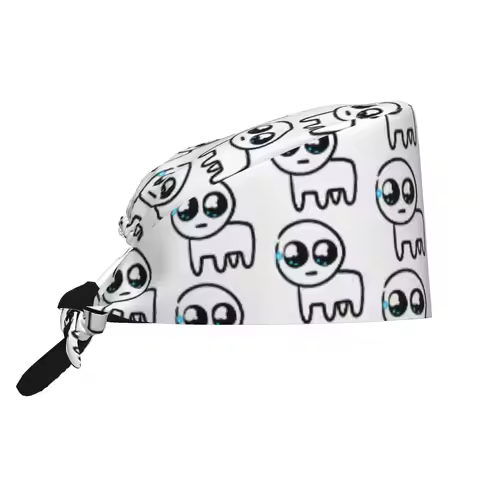 TBH Autism Creature Meme Yippee Scrub Hat Doctor Working Surgical Cap Unisex Adjustable Nursing Caps