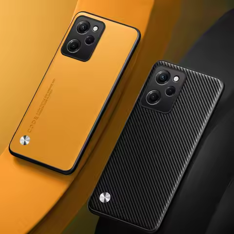 Luxury Leather Phone Case For Poco X5 Pro X5Pro Protective Cover Matte Silicone Shockproof Case For 