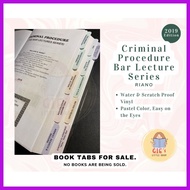 ◙ ☸ ◴ Criminal Procedure Bar Lecture Series by Riano 2019 Edition REX Books Book Tabs Labels Sticke
