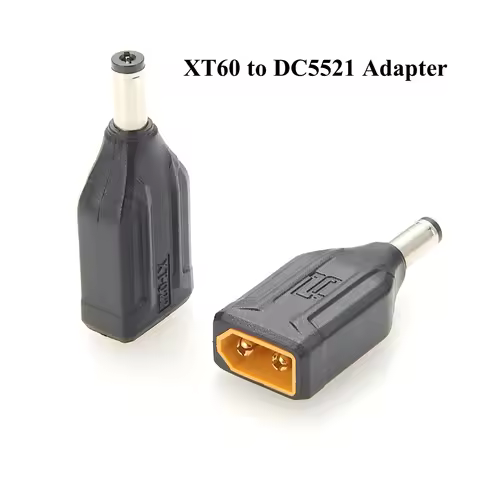 5PCS XT60 to DC5521 Adapter XT60 Male to DC 5.5mm X 2.1mm Male Wireless Connector for Drone FPV Ener