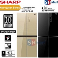 Kulkas 4 Pintu SHARP SJ-IF51PGBK Inverter Plasmacluster 472L (MEDAN)