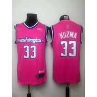 Kyle Kuzma  Washington Wizards Pink #33 Jersey Cherry Blossom,hight quality Embroidered