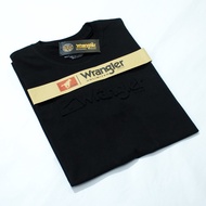 T-Shirt Wrangler Embos Hitam l Kaos Wrangler Sablon Timbul Premium Quality