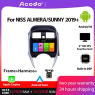 Acodo Android 12.0 Car Radio Player GPS for Nissan Almera/Sunny 2019+ (10"/2G RAM/32G ROM)