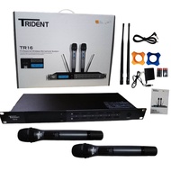 Trident TR-16 UHF 7dual wireless microphone / Smart Sensing Microphone System / changeable frequency