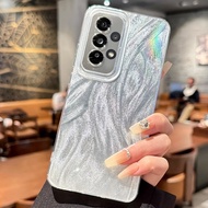 For Samsung Galaxy A73 Phone Case Samsung A73 5G Case Galaxy A73 5G Anti fall Luxury Laser Silver Gr