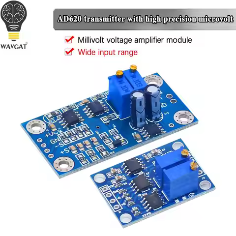 official AD620 Signal Amplifier Adjustable AD620 transmitter Millivolt amplifier/small signal meter 