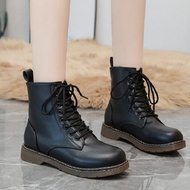 [HOTTREND_HÀNG XỊN] Giày combat boot boots nữ bốt ulzzang bốt cột dây đế viền chỉ cổ lửng cá tính S0
