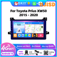 NJISD EKIY T7แอนดรอยด์10วิทยุติดรถยนต์สำหรับ Toyota Prius XW50 2015-2020เครื่องเล่นภาพเคลื่อนไหวหลาย