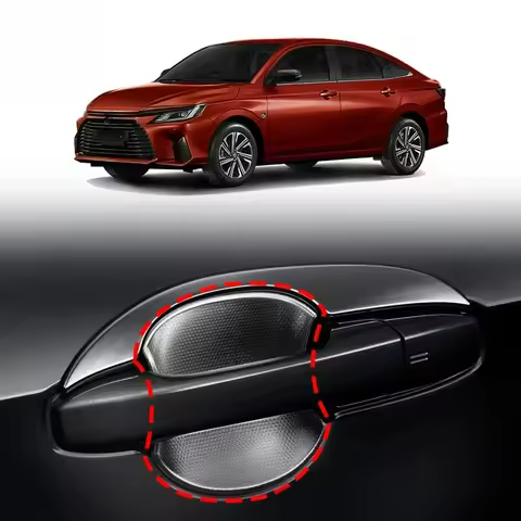 For Toyota Yaris Ativ Vios 2023 2024 25 2026 AC100 Exterior Door Handle Bowl Chrome Trim Decorative
