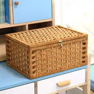 Japanese-style desktop storage boxes, storage boxes, rattan baskets, cosmetic toys, storage boxes