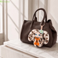 WHITNEY Rabbit Ear Plush Keychain, Cute Design Flower Decoration Bunny Vinyl Plush Keychain, Creativ