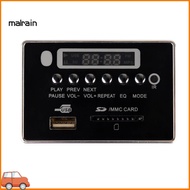 [Ma] 5/12V รถไร้สายบลูทูธที่รองรับ MP3 โมดูลถอดรหัส USB TF วิทยุ FM บอร์ดเสียง