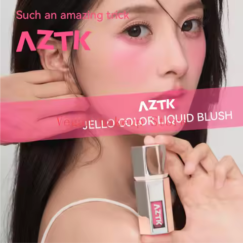AZTK Blush Liquid Matte Highlighting Blusher For Dark Skin Korean Cosmetics Highlighter Makeup for C
