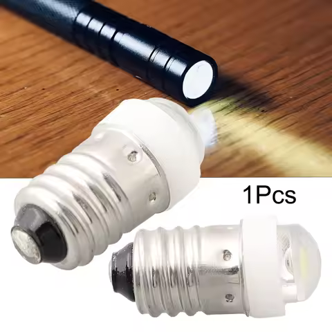 1pc Flashlight Bulb 6000K White LED E10 Socket Replacement Bulb DC 3V/4.5V/6V 0.5W For Flashlight La