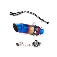 คอท่อ Kawasaki KSR วัสดุแสตนเลสเกรด304 + ปลายท่อ Akrapovic ฟรีแคทลดเสียง