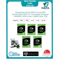 SG Local - Seagate BarraCuda SATA 3.5-inch Internal HDD For Desktop Computer SATA 6 Gb/s, 2YR,  2TB 