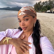 1pc Simple Printed 70s Brown Square Scarf, New Spring Fashion Bandana For Women, Can Be Used As Belt