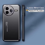 Metal Matte Shockproof Phone Case For POCO F7 F6 F5 Pro Redmi k80 Casing matte skin feeling Cover Ca