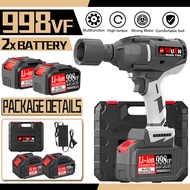 (รับประกัน 3 ปี) 1800N.m ประแจผลกระทบไร้สาย 1/2 998VF 20V สว่านแบบชาร์จไฟได้ พลังงานสูง brushless ซ