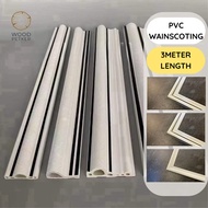 【Ready Stock】PVC wainscoting shiplap fluted panel frame 150cm home decoration