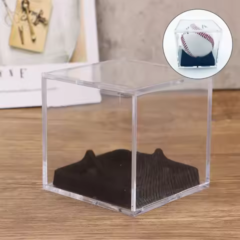 8.3x8.3x8.3cm Acrylic Baseball Box Display Golf Tennis Ball Transparent Case For Souvenir Storage Bo