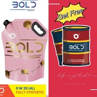 Bold 0w20 4Lit Fully Synthetic SN Plus Engine Oil FREEPerfume Card(READY STOCK)