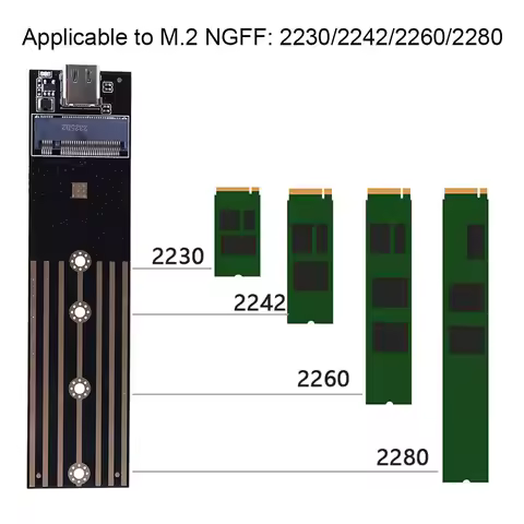 M.2 To USB 3.1 Type C Riser Board 10Gbps 6Gbps Converter Board SSD To USB 3.1 Type C SSD Adapter for