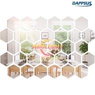 [Wholesale Price] Creative Acrylic Mirror Self-adhesive Wall Stickers / Home Decor Wallpaper / 3D Mirror Wall Art / Bathroom Decorative Wall Murals