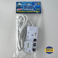 SUM 512N/513/N514N 2/3/4 WAY premium heavy duty Portable Extension Socket 2m With Malaysia SIRIM App