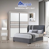 (Siap Pasang)Mesra- 4x6 Bedroom Set Sliding door , Set Bilik Tidur , Almari Baju , 4X6 Wardrobe , be