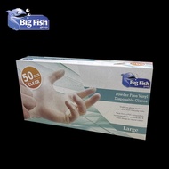 Big Fish 透明無粉PVC一次性即棄手套 (大碼) (50枚裝)