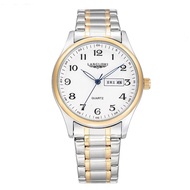 นาฬิกาผู้ชาย Longines แบบใหม่นาฬิกาข้อมือแบบกลไกแบรนด์ดังกันน้ำเรืองแสงแนวธุรกิจระดับไฮเอนด์นาฬิกาควอตซ์แสดงผลสำหรับผู้ชาย