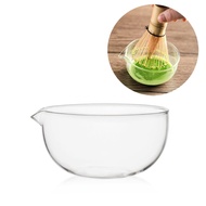 Clear Heat-Resistant Glass Matcha Bowl, Up to Approximately 11.5cm in Diameter and 6.2cm in Height,