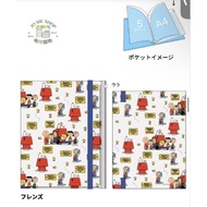 Ready Stock Gift Genuine sun-star 🇯🇵 Japan SNOOPY SNOOPY 75th Anniversary A4 Folder Zipper Bag Sun s