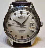 古董自動日曆 TECHNOS 手錶