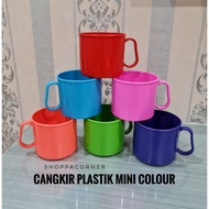 2PCS MINI PLASTIC CUPS 2 PLASTIC COFFEE TEA CUPS