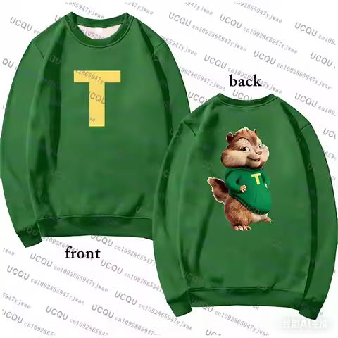 Alvin and The Chipmunks: The Squeakquel's Pullover Woman Manfashion Round Collar Pullover Hoodie For