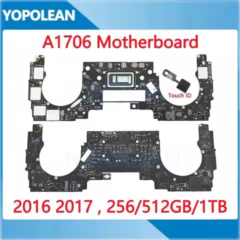 Original Laptop A1706 Motherboard with Touch ID For MacBook Pro 13" A1706 Logic board i5 i7 256GB 51