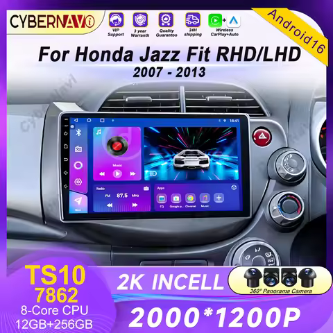 For Honda Jazz 2 GG 2008 - 2014 Fit 2 GE GP GE 2007 - 2014 GPS Car Radio Navigation Multimedia Video