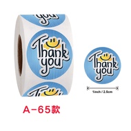 2 Rolls of 500 Thank you stickers - Super Cute Thank you Stamps (A-65)