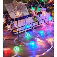 DÂY ĐÈN MIX BI BỌT + NGÔI SAO DÀI 10 MÉT 100 BÓNG SIÊU ĐẸP TRANG TRÍ