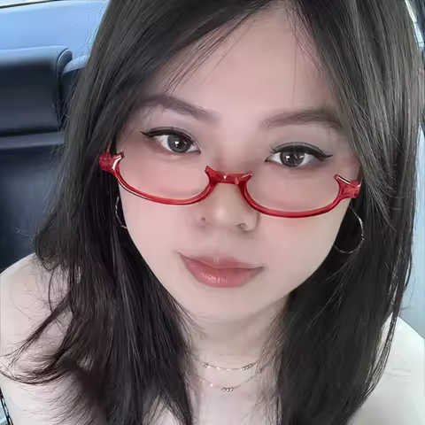 Anime Character Kamishiro Rize Cosplay Red Glasses Akemi Homura Role Play Half Frame Eyeglass Withou